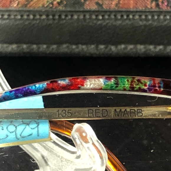 Robert Claude Red Marble Frames 54-24 - Picture 4 of 4